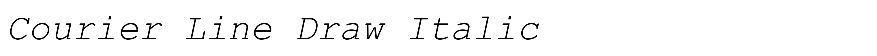 Courier Line Draw Italic